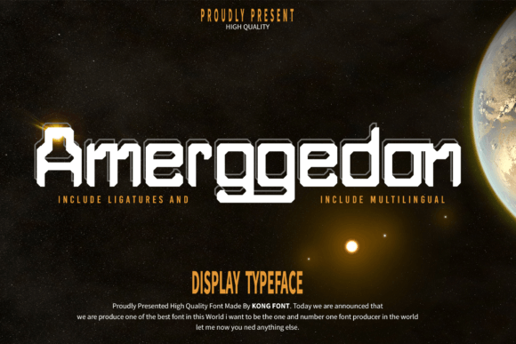 Amerggedon: The Bold Display Font for Handmade Brands
