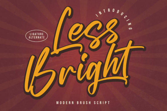 Less Bright: A Superb Handwritten Typeface for Modern Branding