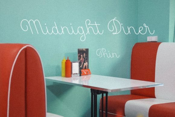 Midnight Diner Thin: A Script Font for Editorial Soul