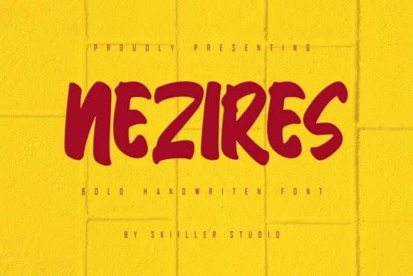 Nezires: A Bold Handwritten Typeface for Digital Branding