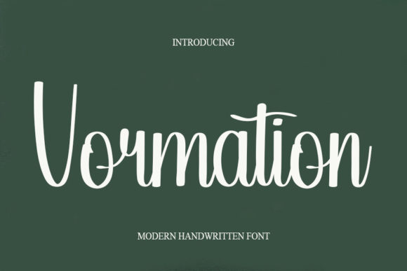 Vormation: The Handwritten Typeface for Modern Web Design